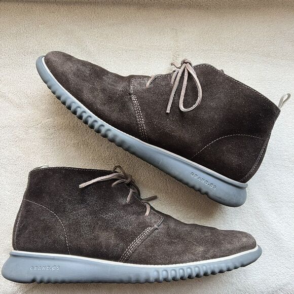 Cole Haan Zerogrand C28112 Dark Brown Suede Lace Up Casual Chukka Boot Men’s 13 - Picture 1 of 16